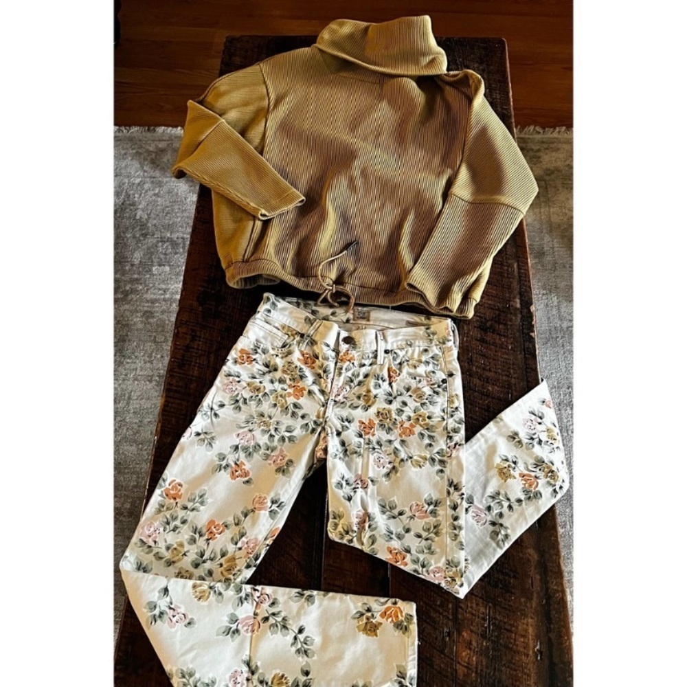 Anthropologie Citizens of Humanity Thompson Medium Rise skinny floral Jeans